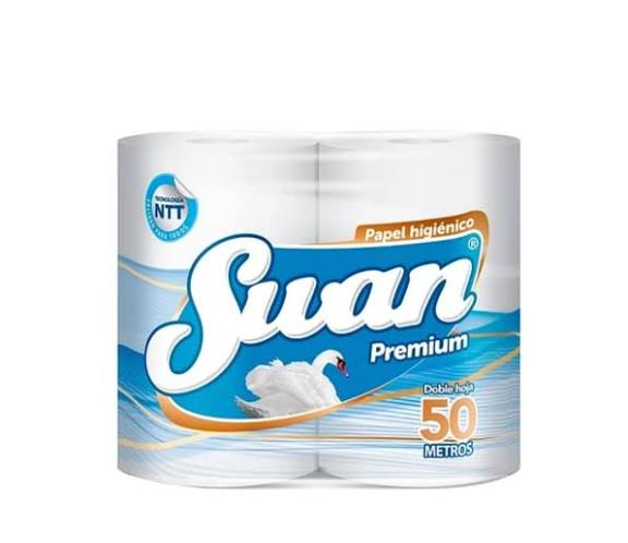 papel higiénico premium swan 4 unidades de 50 metros