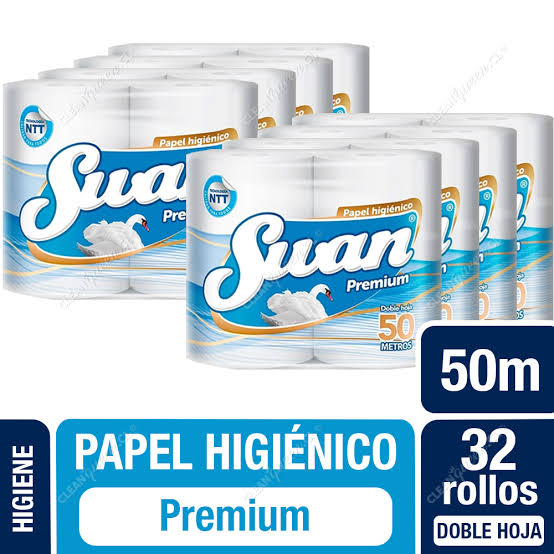 papel higiénico premium swan 4 unidades de 50 metros