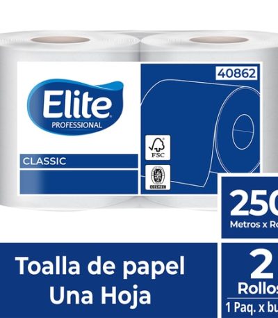 toalla de papel elite 250m x2u