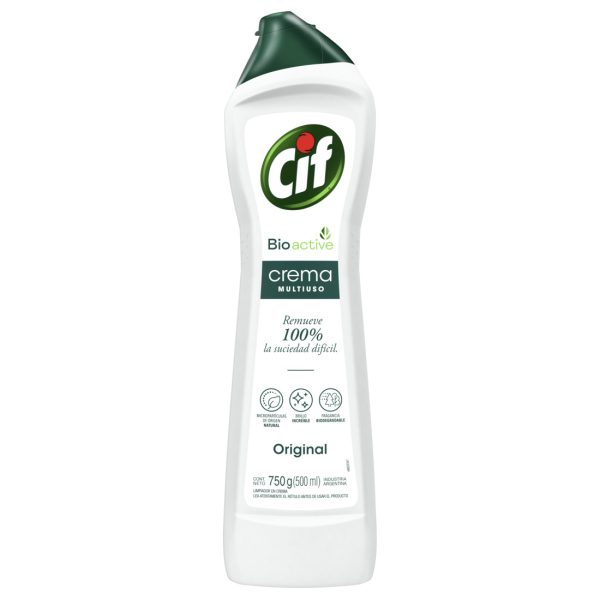 limpiador crema cif multiuso bioactive original 750 gramos