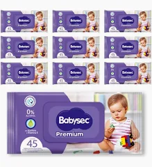 toallitas húmedas babysec premium 45u
